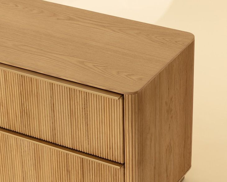 Kalla Rustic Oak 2 Drawer Nightstand