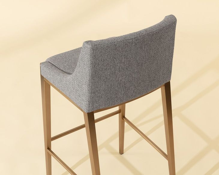 Landmark Monument Pebble Upholstered Bar Stool