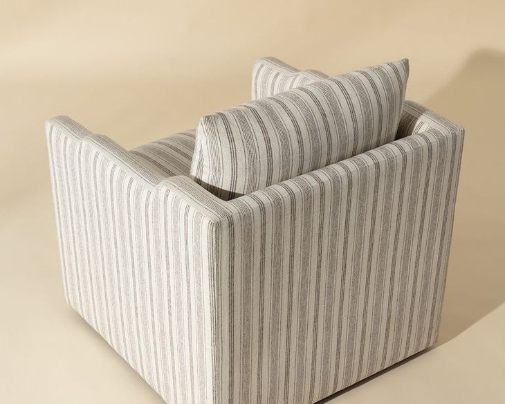 Orlena Gifford Script Upholstered Swivel Lounge Chair