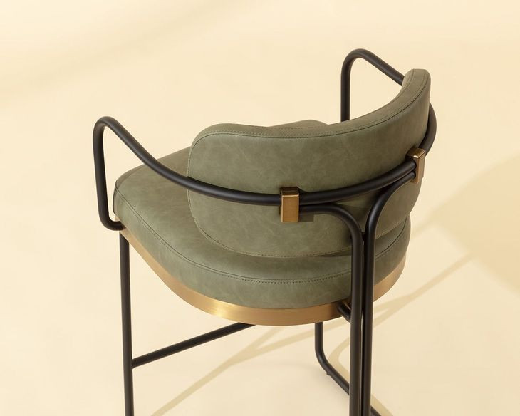 Jalen Ivanhoe Pine Upholstered Counter Height Stool