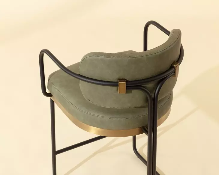 Jalen Ivanhoe Pine Upholstered Counter Height Stool