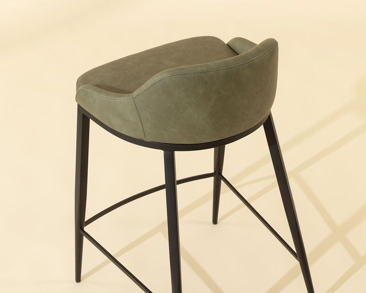 Glenwood Ivanhoe Pine Upholstered Counter Height Stool