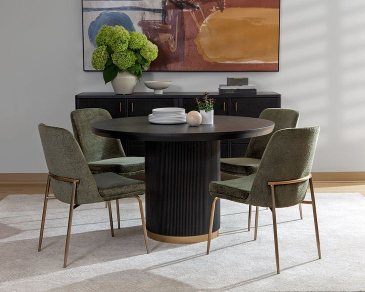 Kalla Charcoal Round Dining Room Set
