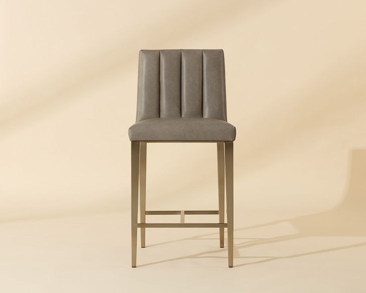 Wilbur Ivanhoe Mineral Upholstered Counter Height Stool