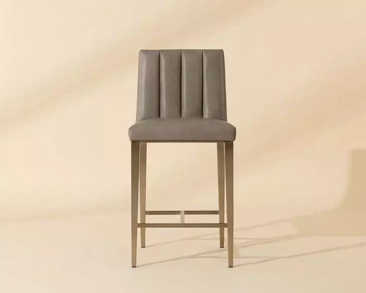 Wilbur Ivanhoe Mineral Upholstered Counter Height Stool