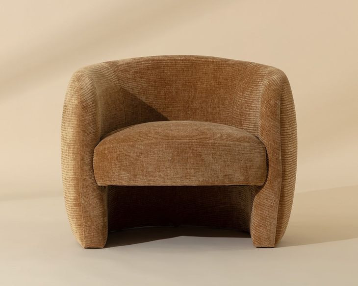 Zerion Opera Butterscotch Upholstered Lounge Chair