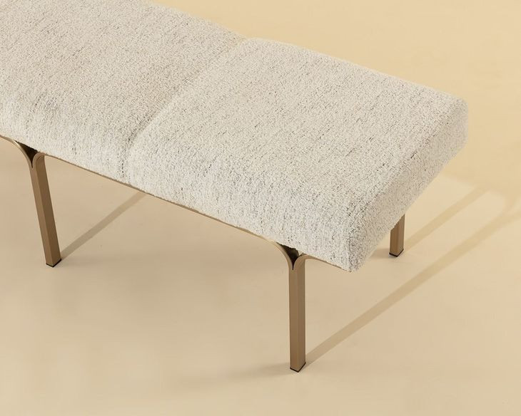 Nuvella Hailey Moon Upholstered 60" Accent Bench