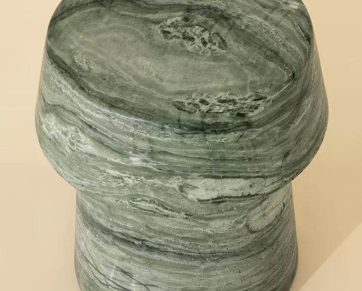 Delaina Sage Round Concrete Top Outdoor End Table