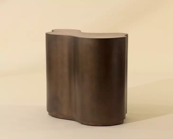 Aurora Antique Bronze Freeform Large Side Table