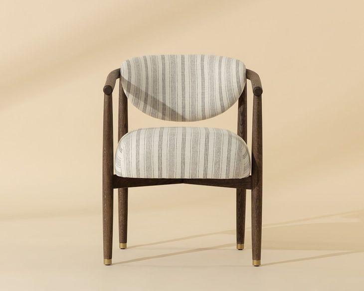 Freya Gifford Script Upholstered Dining Armchair