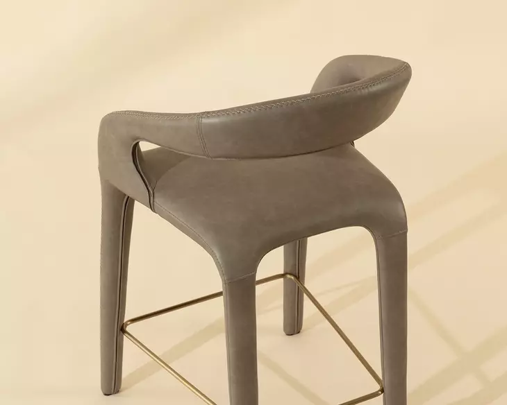 Atika Ivanhoe Mineral Upholstered Counter Height Stool