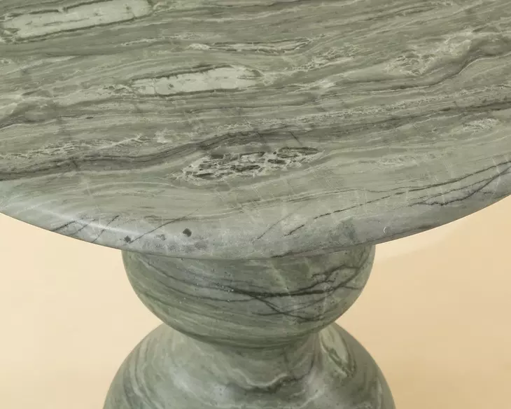 Emilio Sage 34" Round Concrete Top Outdoor Bistro Table