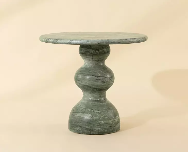 Raul Sage 34" Round Concrete Top Outdoor Bistro Table