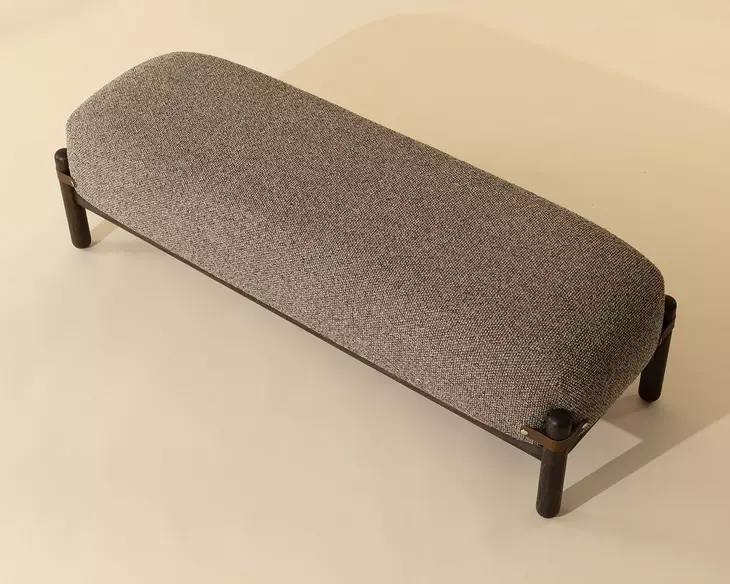 Wren Gellar Earth Upholstered Bed Bench