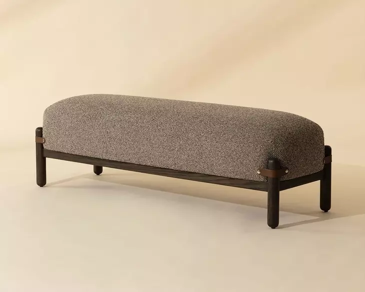 Wren Gellar Earth Upholstered Bed Bench