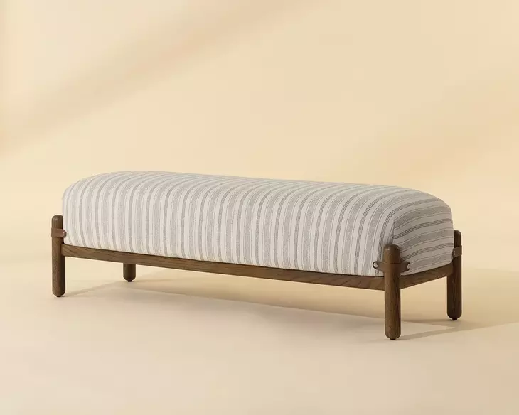 Wren Gifford Script Upholstered Bed Bench