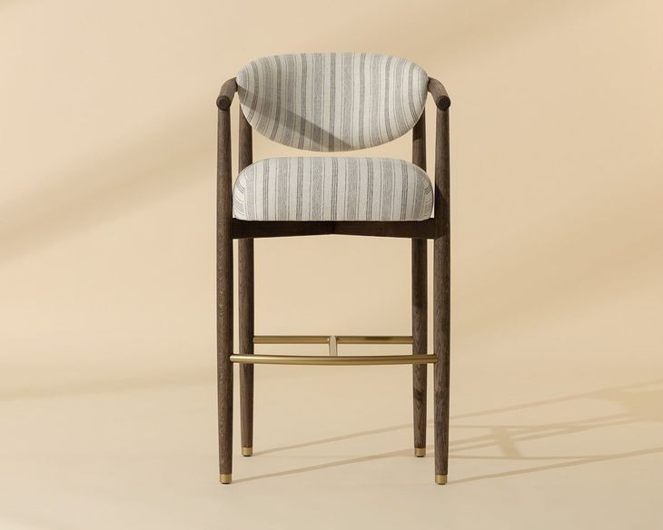 Freya Gifford Script Upholstered Barstool