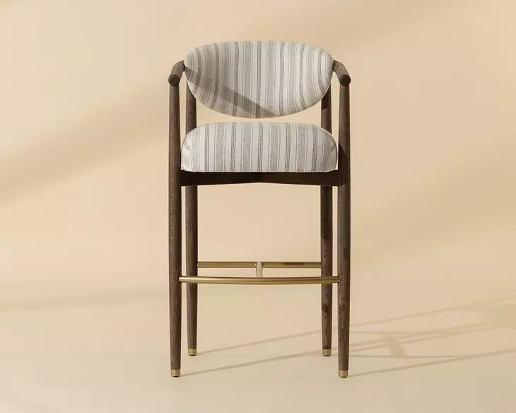 Gavina Gifford Script Upholstered Bar Stool