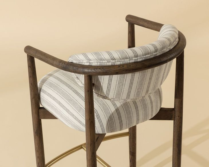 Freya Gifford Script Upholstered Barstool