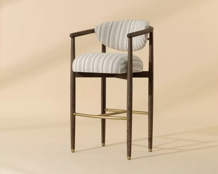 Gavina Gifford Script Upholstered Bar Stool