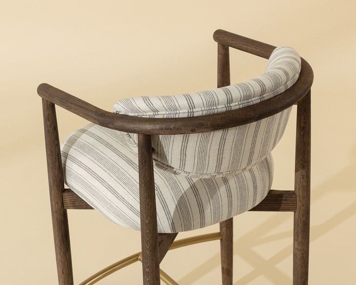 Freya Gifford Script Upholstered Counter Height Stool