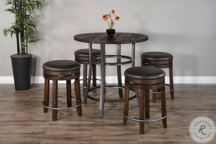 Havenstead Dark Brown 36" Round Counter Height Dining Table