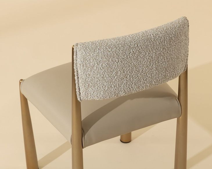 Baymont Napa Beige and Santa Cruz Oatmeal Upholstered Dining Chair Set of 2