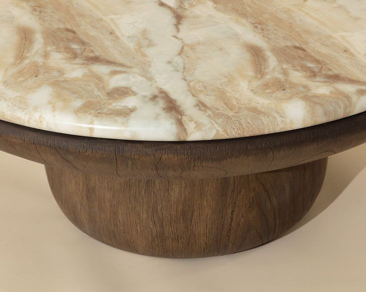 Orlena Macchiato Outdoor Round Coffee Table