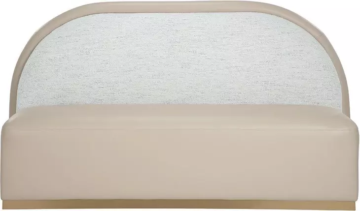 Pella Napa Beige and Hailey Moon Upholstered Banquette