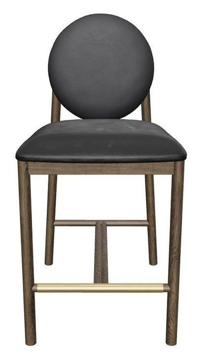 Claribel Bravo Black and Abbington Black Upholstered Counter Height Stool