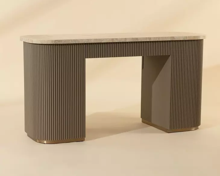 Cataldi Taupe and Cappuccino 62" Writing Desk