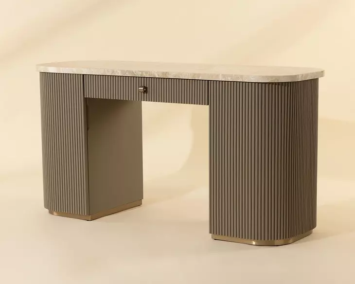 Cataldi Taupe and Cappuccino 62" Writing Desk
