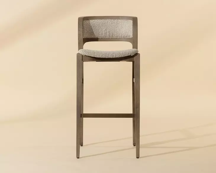 Arco Santa Cruz Oatmeal Upholstered Bar Stool