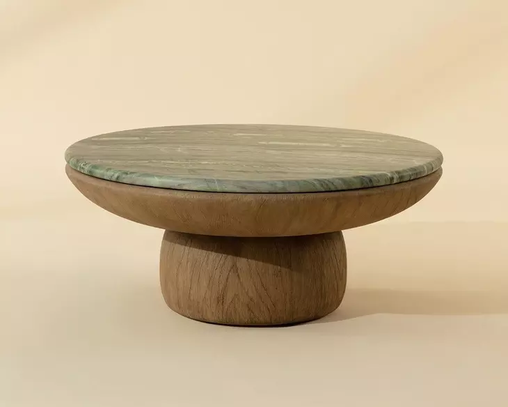 Orina Sage and Brown Outdoor Occasional Table Set