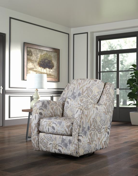 Alba Pewter Swivel Glider Accent Chair