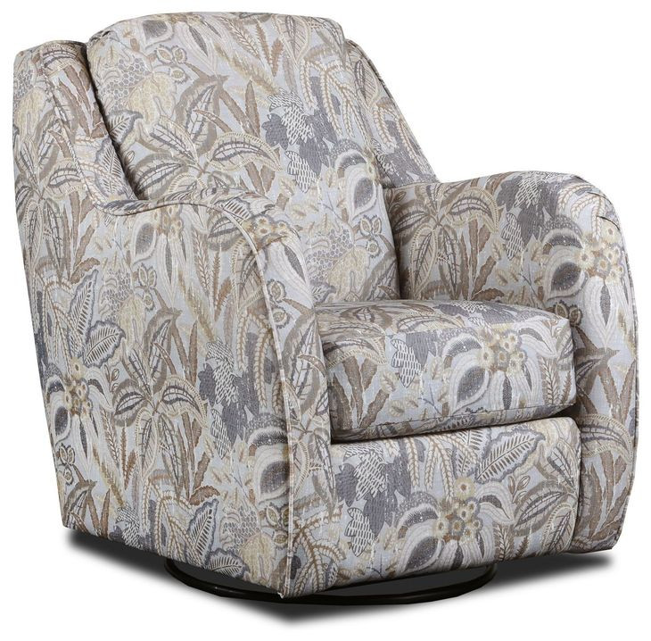 Alba Pewter Swivel Glider Accent Chair