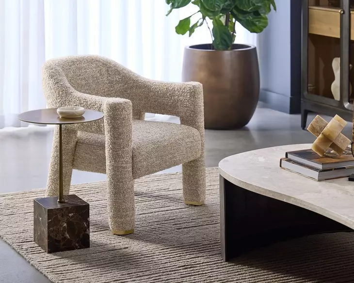 Prisca Holden Dusty Greige Upholstered Lounge Chair