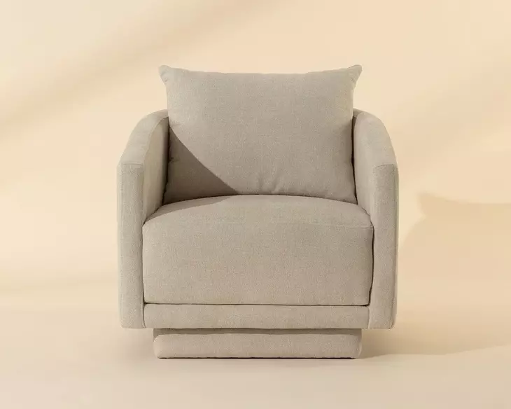 Gannon Kumo Sand Performance Fabric Upholstered Arm Chair