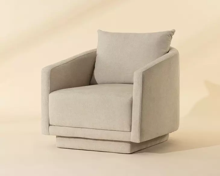 Gannon Kumo Sand Performance Fabric Upholstered Arm Chair