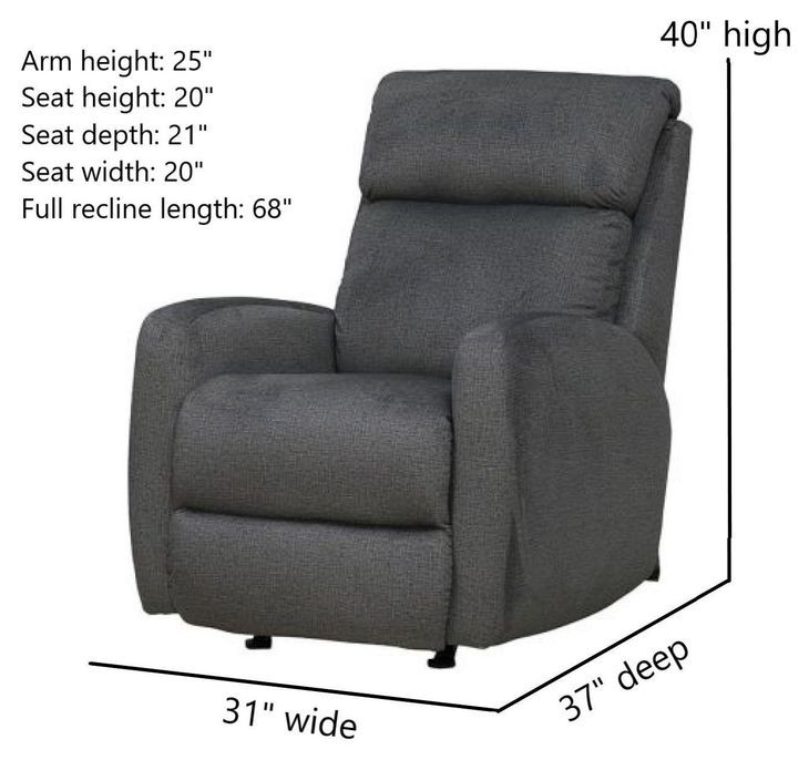 Primo Charcoal Rocker Recliner