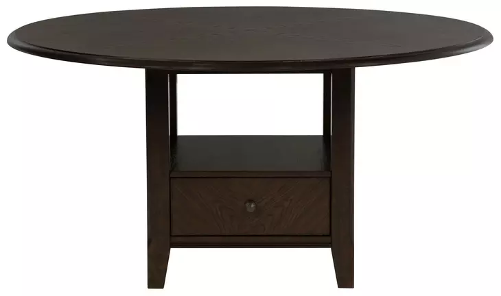 Twyla Dark Cocoa 60" Round Storage Dining Table