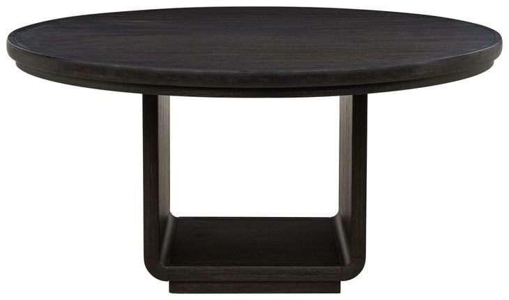 Leandro Burnished Black 60" Round Dining Table