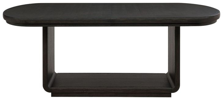 Leandro Burnished Black 96" Extendable Rectangular Dining Table