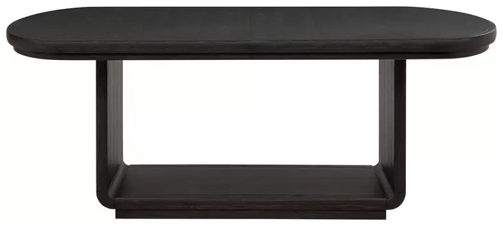Leandro Burnished Black 96" Extendable Rectangular Dining Table