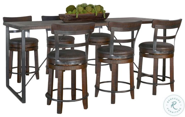 Havenstead Dark Brown 84" Rectangular Counter Height Dining Table