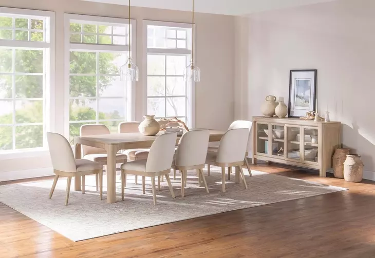 Solano Beige Upholstered Side Chair Set of 2