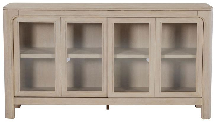 Solano Weathered Mango 2 Glass Door Sideboard