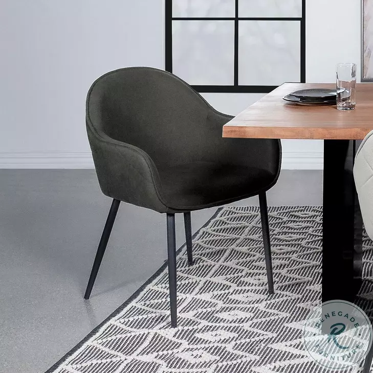 Emma Charcoal Arm Chair Set Of 2