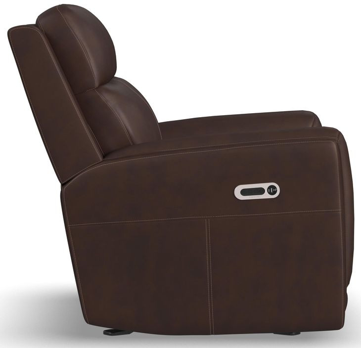 Alister Burnt Umber Triple Power Glider Recliner with USB Charging