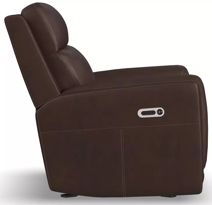 Alister Burnt Umber Triple Power Glider Recliner with USB Charging